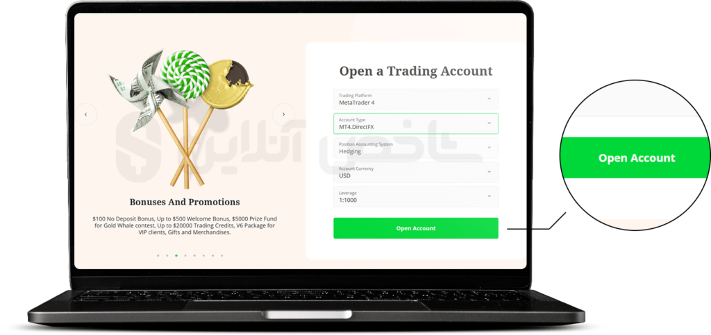 فرم افتتاح حساب ایکس چیف