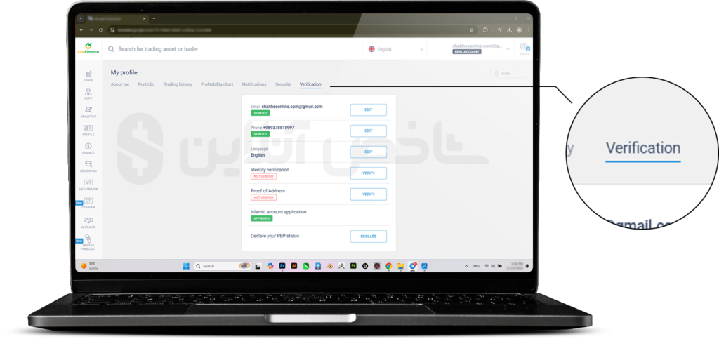 احراز هویت در لایت فایننس